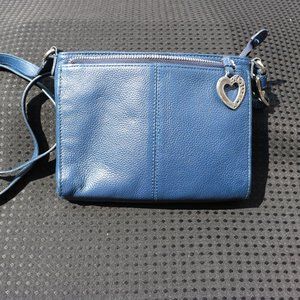Brighton Crossbody Leather Organizer Navy